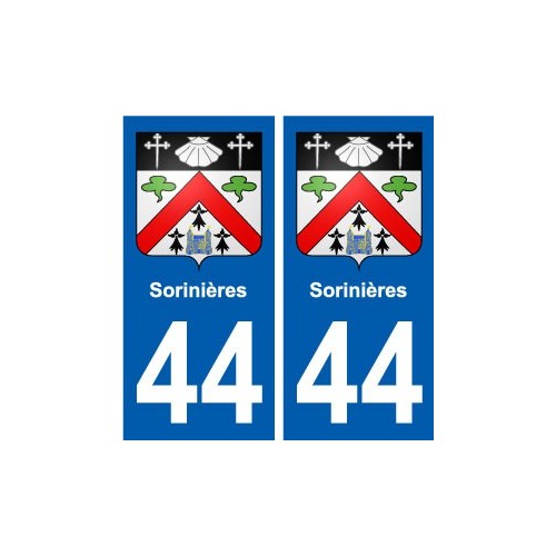 44 Sorinières blason ville autocollant plaque stickers