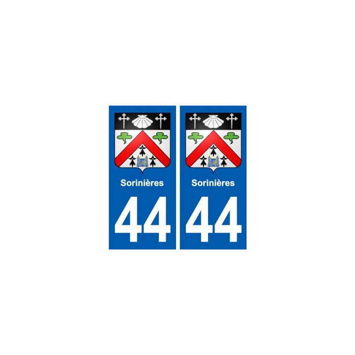 44 Sorinières blason ville autocollant plaque stickers