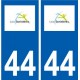 44 Sorinières logo ville autocollant plaque stickers