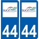 44 Sucé-sur-Erdre logo ville autocollant plaque stickers