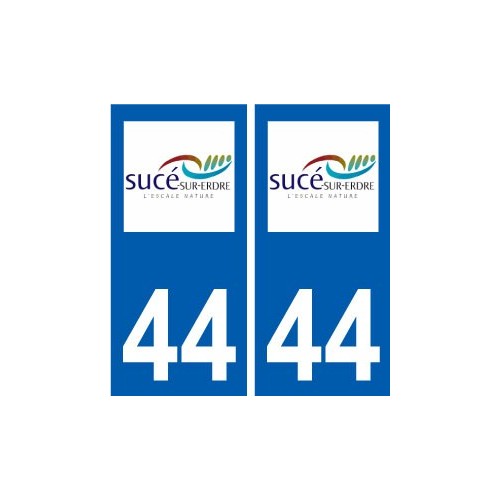 44 Sucé-sur-Erdre logo ville autocollant plaque stickers