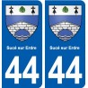 44 Sucé-sur-Erdre blason ville autocollant plaque stickers