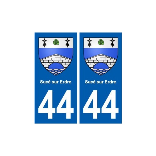 44 Sucé-sur-Erdre blason ville autocollant plaque stickers