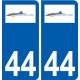 44 Thouaré-sur-Loire logo ville autocollant plaque stickers