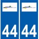 44 Thouaré-sur-Loire logo ville autocollant plaque stickers