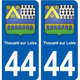 44 Thouaré-sur-Loire blason ville autocollant plaque stickers