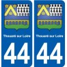 44 Thouaré-sur-Loire blason ville autocollant plaque stickers