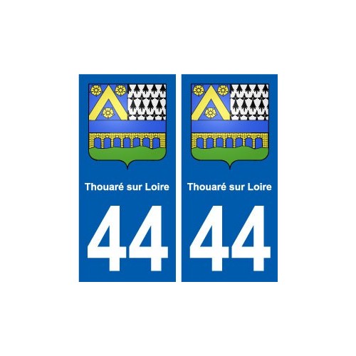 44 Thouaré-sur-Loire blason ville autocollant plaque stickers