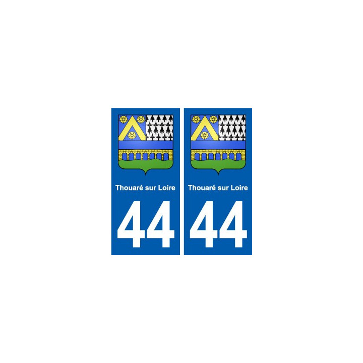 44 Thouaré-sur-Loire blason ville autocollant plaque stickers