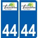 44 Treillières logo ville autocollant plaque stickers