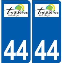 44 Treillières logo ville autocollant plaque stickers
