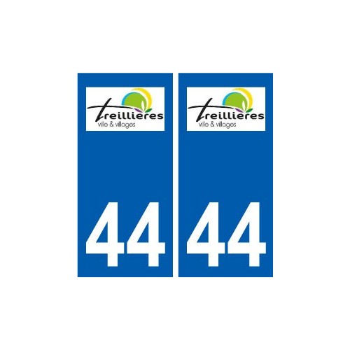 44 Treillières logo ville autocollant plaque stickers