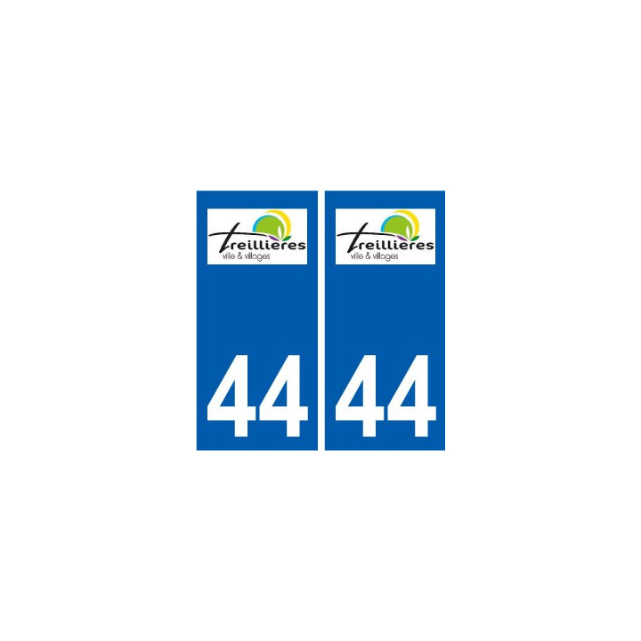 44 Treillières logo ville autocollant plaque stickers