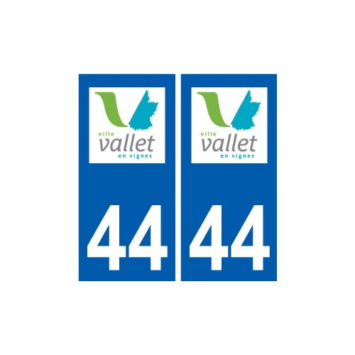 44 Vallet logo ville autocollant plaque stickers