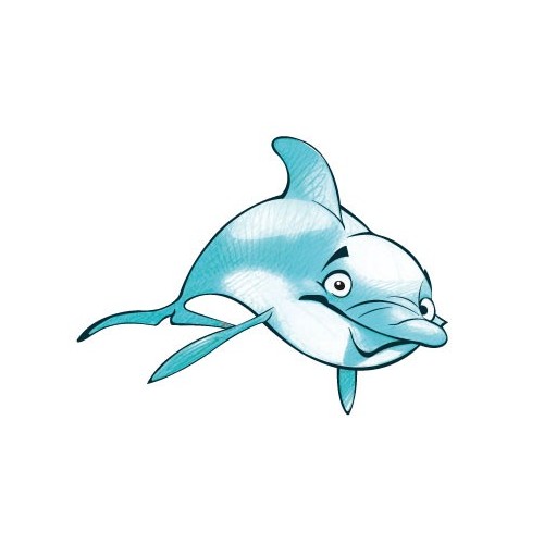 Dauphin cartoon autocollant stickers adhésif