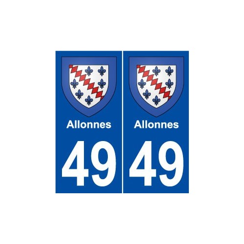 49 Angers blason autocollant plaque stickers ville