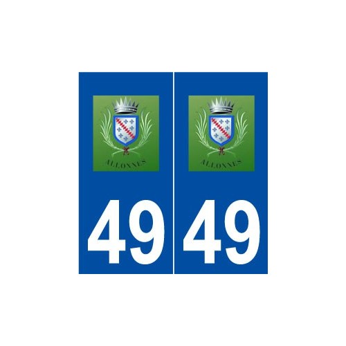 49 Allonnes blason autocollant plaque stickers ville
