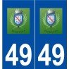 49 Allonnes blason autocollant plaque stickers ville