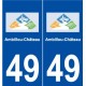 49 Ambillou-Château logo autocollant plaque stickers ville