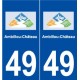 49 Ambillou-Château logo autocollant plaque stickers ville