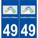 49 Ambillou-Château logo autocollant plaque stickers ville