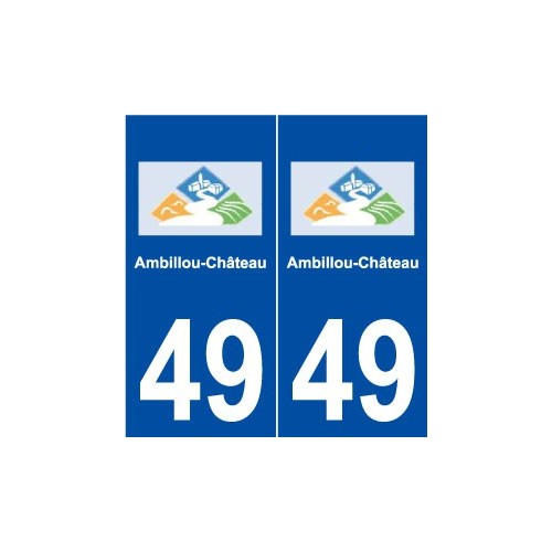 49 Ambillou-Château logo autocollant plaque stickers ville