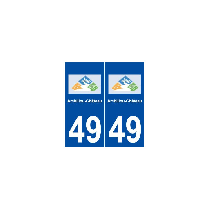 49 Ambillou-Château logo autocollant plaque stickers ville