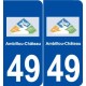 49 Ambillou-Château logo autocollant plaque stickers ville
