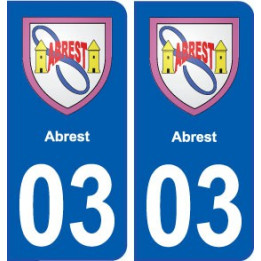 03 Abrest blason ville autocollant plaque stickers