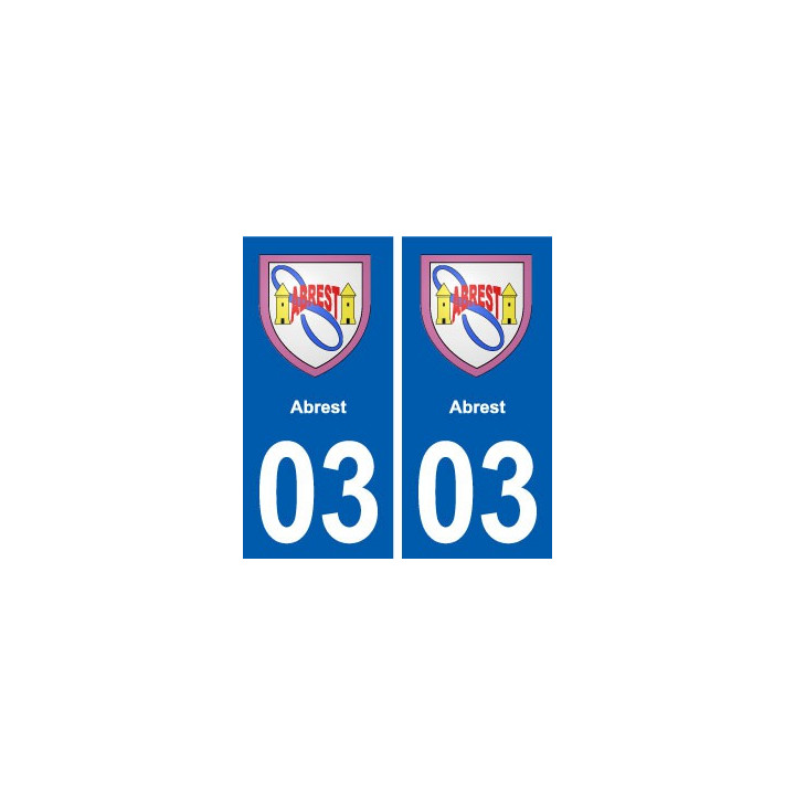 03 Abrest blason ville autocollant plaque stickers