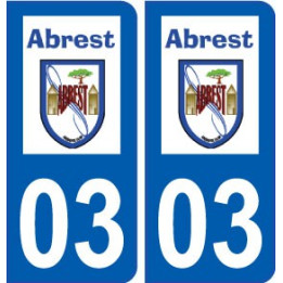 03 Abrest logo ville autocollant plaque stickers
