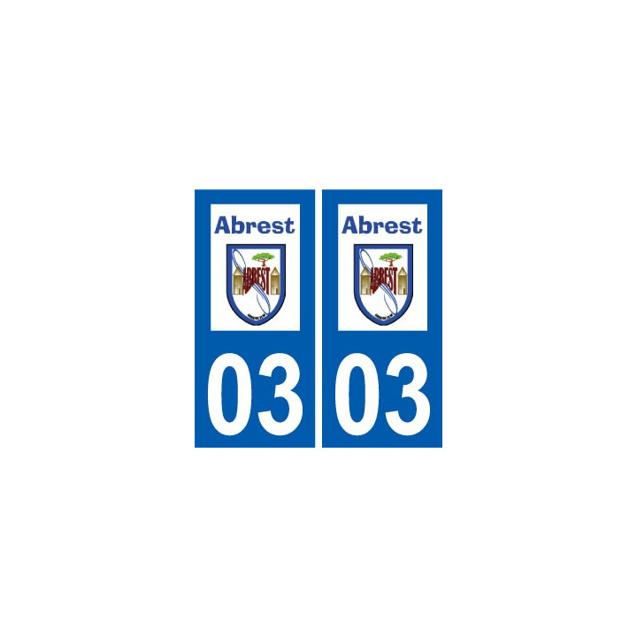03 Abrest logo ville autocollant plaque stickers