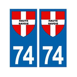 74 Haute Savoie croix autocollant plaque