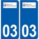 03 Cosne-d'Allier logo ville autocollant plaque stickers