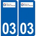 03 Cosne-d'Allier logo ville autocollant plaque stickers