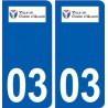 03 Cosne-d'Allier logo ville autocollant plaque stickers