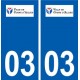 03 Cosne-d'Allier logo ville autocollant plaque stickers