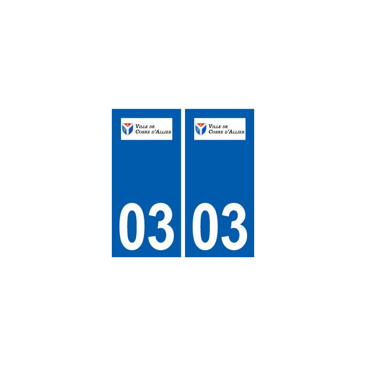 03 Cosne-d'Allier logo ville autocollant plaque stickers