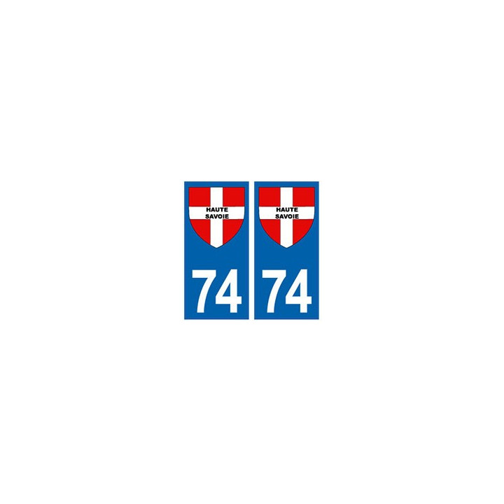 74 Haute Savoie croix autocollant plaque
