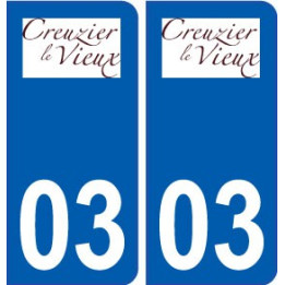 03 Creuzier-le-Vieux logo ville autocollant plaque stickers