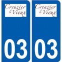 03 Creuzier-le-Vieux logo ville autocollant plaque stickers