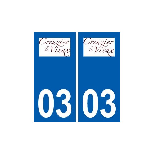 03 Creuzier-le-Vieux logo ville autocollant plaque stickers