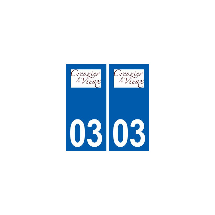03 Creuzier-le-Vieux logo ville autocollant plaque stickers