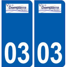 03 Dompierre-sur-Besbre logo ville autocollant plaque stickers
