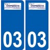 03 Dompierre-sur-Besbre logo ville autocollant plaque stickers