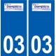 03 Dompierre-sur-Besbre logo ville autocollant plaque stickers