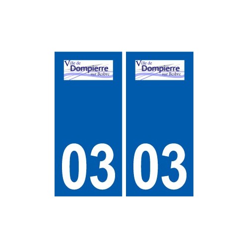 03 Dompierre-sur-Besbre logo ville autocollant plaque stickers