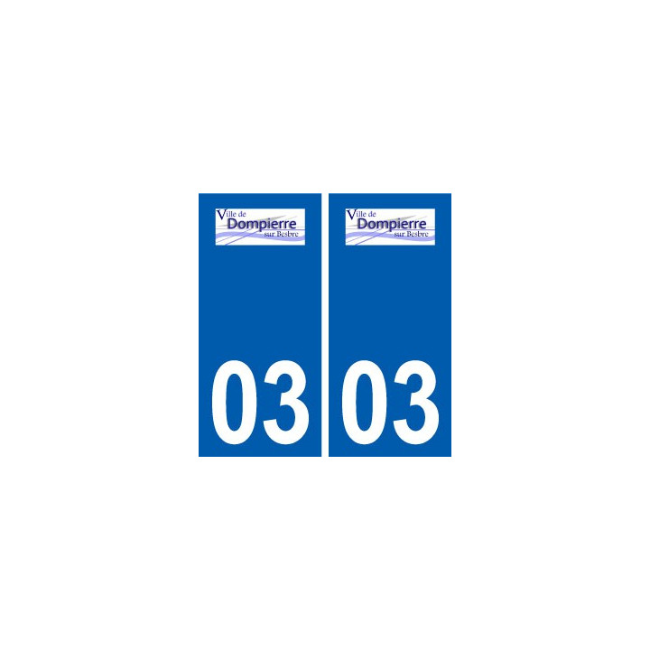 03 Dompierre-sur-Besbre logo ville autocollant plaque stickers
