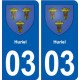 03 Huriel blason ville autocollant plaque stickers