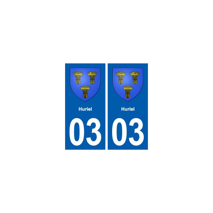 03 Huriel blason ville autocollant plaque stickers